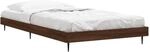 Bettgestell Ohne Matratze Braun Eiche 100x200 Cm Holzwerkstoff Vidaxl