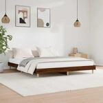 Bettgestell Ohne Matratze Braun Eiche 120x200 Cm Holzwerkstoff Vidaxl