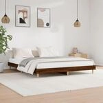 Bettgestell Ohne Matratze Braun Eichen-optik 200x200 Cm Vidaxl