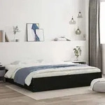 Bettgestell Mit Schubladen Schwarz 200x200 Cm Holzwerkstoff Vidaxl