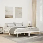 Massivholzbett Extra Lang Ohne Matratze Wei&szlig; 140x210 Kieferholz Vidaxl