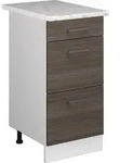 Vicco - K&uuml;chenunterschrank R-line, Grau, 40 Cm Mit Schubladen, Ap Marmor