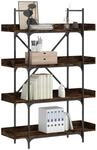 Vidaxl - B&uuml;cherregal 4 B&ouml;den R&auml;uchereiche 100x33x145,5 Cm Holzwerkstoff