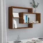 Wandregal Braun Eichen-optik 104x20x58,5 Cm Holzwerkstoff Vidaxl