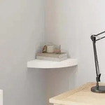 Eck-schweberegal Wei&szlig; 25x25x3,8 Cm Mdf Vidaxl