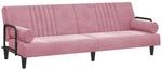 Schlafsofa Mit Armlehnen Rosa Samt Vidaxl