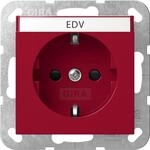 Gira Schuko-steckd. Bsf + Sp System 55 Rot [4462108], 4462 108
