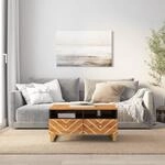 Vidaxl - Couchtisch Braun Und Schwarz 80x54x40 Cm Massivholz Mango