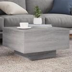 Couchtisch Mit Led-leuchten Grau Sonoma 55x55x31 Cm Vidaxl