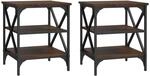 Vidaxl - Beistelltische 2 Stk. Braun Eichen-optik 40x42x50 Cm