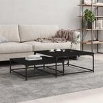 Satztische 2 Stk. Schwarz Holzwerkstoff - Vidaxl