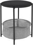 Ml-design - Beistelltisch Rund &Oslash;46xh51 Cm, Anthrazit, Metall, Couchtisch Mit