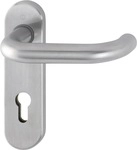 Hoppe - Kurzschildgarnitur Paris E138z/353k Edelstahl F69 Pz Abgerundet