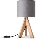 Paco Home - Tischleuchte Dreibein Nachttischlampe Stehlampe E27 Stoff Lampenschirm
