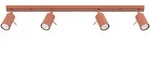 Sollux Ring Moderne Strahlerleiste 4-flammig Rot Ocker