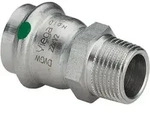 Viega Sanpress Inox &Uuml;bergangsst&uuml;ck 436520 28mmxr 1, Stahl Nichtrostend, Mehrkant,