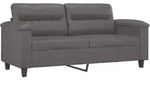 2-sitzer-sofa Grau 140 Cm Kunstleder - Vidaxl