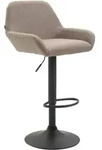 Clp - Barhocker Braga Stoff Taupe Schwarz
