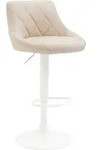Barhocker Lazio Kunstleder Creme Wei&szlig;