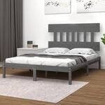 Massivholzbett Grau 200x200 Cm Vidaxl