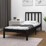 Massivholzbett Schwarz Kiefer 75x190 Cm Vidaxl