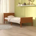 Massivholzbett Honigbraun Kiefernholz 100x200 Cm Vidaxl