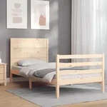 Massivholzbett Mit Kopfteil 100x200 Cm Vidaxl