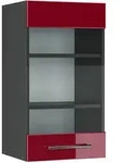 Vicco - K&uuml;chenglasschrank Fame-line, Bordeaux Hochglanz, 40 Cm