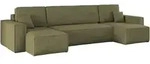 Ecksofa Mit Schlaffunktion Und Bettkasten, Sofa U-form, Couch U-form Best Cord Olive