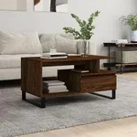 Couchtisch Braun Eichen-optik 90x49x45 Cm Holzwerkstoff Vidaxl