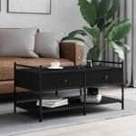 Couchtisch Schwarz 99x50x50 Cm Holzwerkstoff Vidaxl