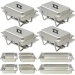 Chafing Dish Set 4-tlg. Edelstahl Vidaxl