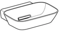 Keramag - Geberit One Aufsatzwaschtisch Schalenform, Abgang Horizontal,