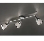 Deckenstrahler Zoon 3-flammig Mit Stoffschirmen In Grau, Breite 63cm