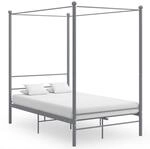 Himmelbett Grau Metall 120x200 Cm Vidaxl