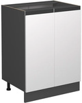 Vicco - K&uuml;chenunterschrank R-line, Wei&szlig;, 60 Cm J-shape, Ohne Arbeitsplatte