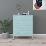 Vidaxl Chest Of Drawers Mint 80x35x101,5 Cm Steel