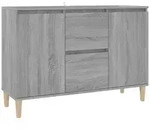 Sideboard Grau Sonoma-eiche 103,5x35x70 Cm Holzwerkstoff Vidaxl