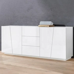 Wei&szlig;e K&uuml;chen- Und Wohnzimmerschrank Vega Side 220 Cm Mit 2 F&auml;chern Und 3