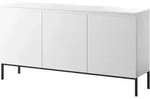 Bemmi - Sideboard Kommode 3-t&uuml;rig, Wei&szlig; Mit Schwarzen Beinen, 150 Cm - Selsey