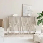 Konsolentisch 110x30x70 Cm Edelstahl Und Glas - Vidaxl