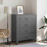 Industrial Kommode Mit Schubladen Anthrazit 78x40x93 Cm Metall - Vidaxl