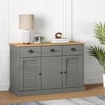 Sideboard Mit Schubladen Vigo 113x40x75 Cm Massivholz Kiefer - Vidaxl