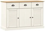 Sideboard Mit Schubladen Vigo 113x40x75 Cm Massivholz Kiefer - Vidaxl