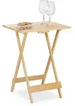 Klapptisch Bambus, F&uuml;r Wohnzimmer, Balkon & Terrasse, Hxbxt: 63,5 X 48 X 38 Cm,