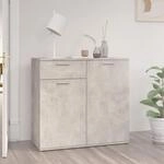 Sideboard Betongrau 80x36x75 Cm Holzwerkstoff Vidaxl