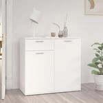 Sideboard Wei&szlig; 80x36x75 Cm Holzwerkstoff Vidaxl20791