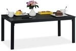 Relaxdays Gartentisch Rechteckig, Holzoptik, Esstisch, Garten, Balkon, Terrasse, Hbt: