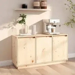 Sideboard 111x34x60 Cm Massivholz Kiefer - Vidaxl