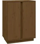Sideboard Honigbraun 60x35x80 Cm Massivholz Kiefer Vidaxl